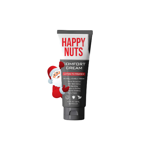 HAPPY NUTS Comfort Cream Deodorant - 3.4 oz - Anti-Chafing & Sweat Defense