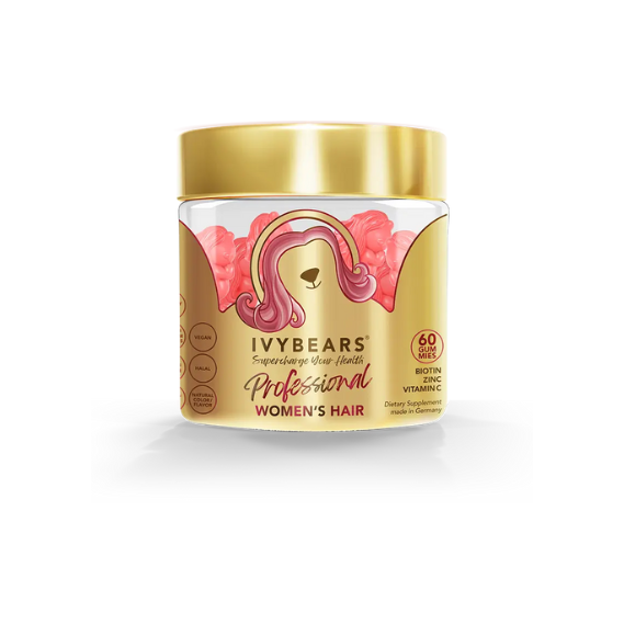 Ivy Bears Professional Women's Hair, 60 Gummies