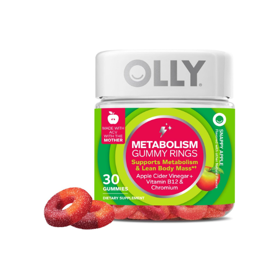 OLLY Metabolism Gummy Rings, Apple Cider Vinegar - 30 Count