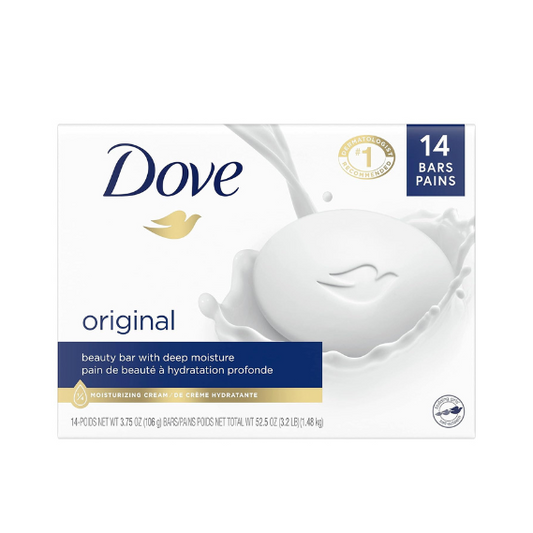 Dove Original Beauty Bar With Deep Moisture, 3.75oz, 14 Bars