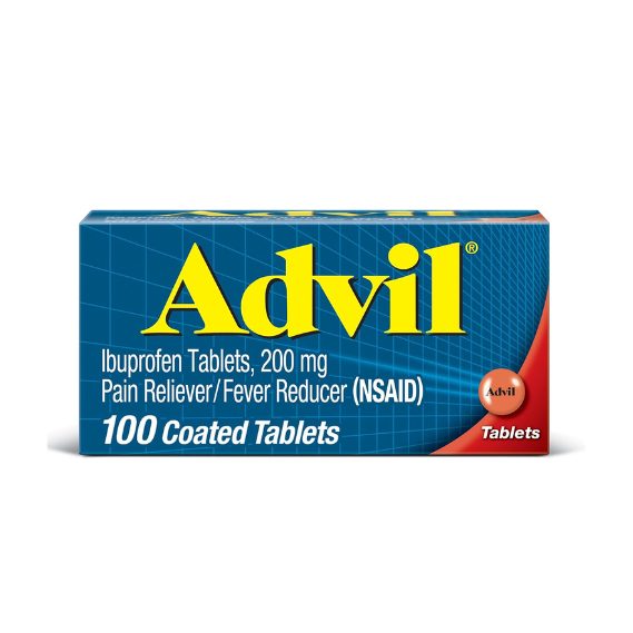 Advil Ibuprofen Tablets 200 mg Pain Reliever/Fever Reducer - 100 Coated Tablets